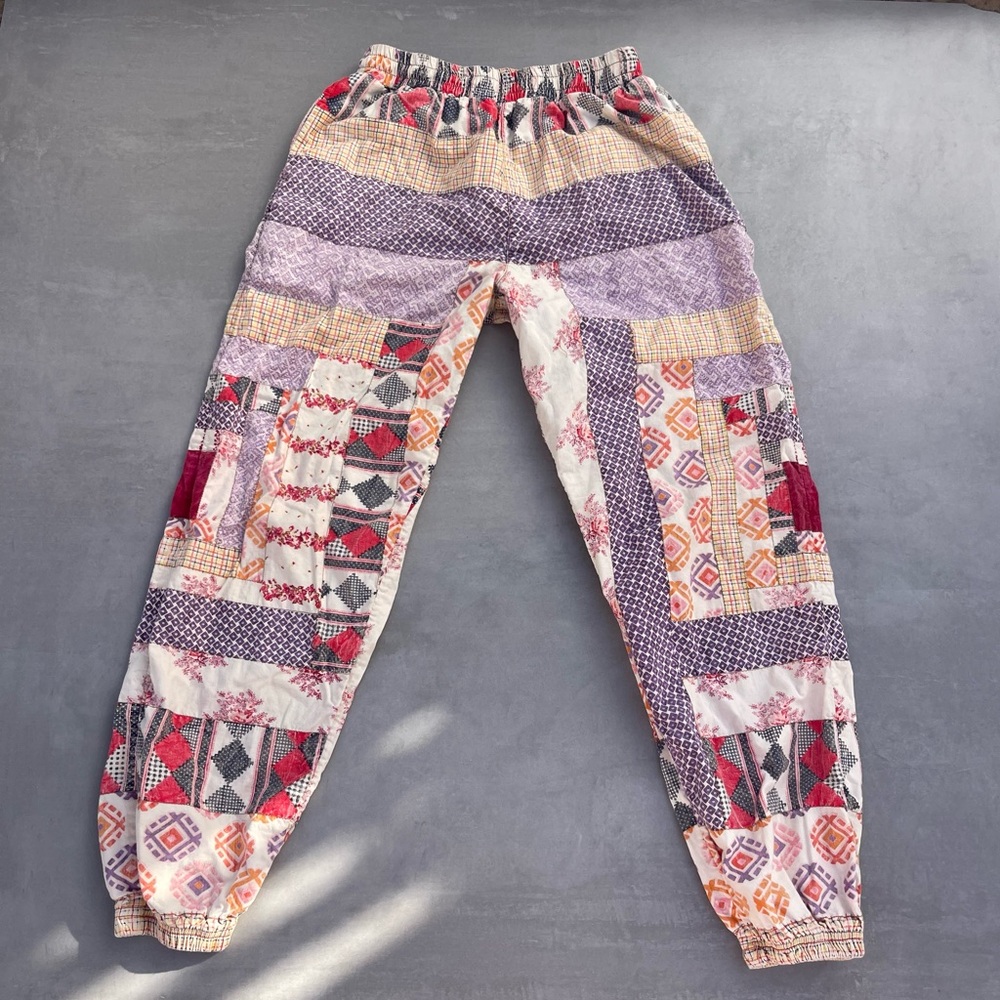 Patchwork Quilted Pants - image 1